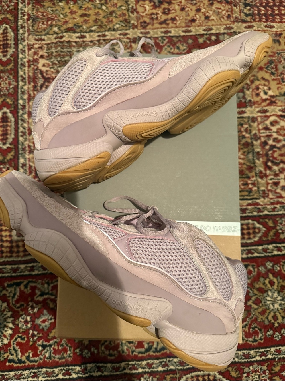 adidas Yeezy 500 Soft Vision - Men’s Light Pink Mesh & Suede Low-Top Sneakers
